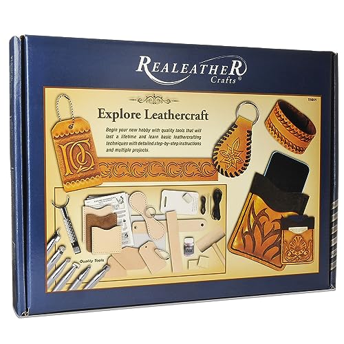 Realeather Explore Leathercraft Kit, Brown Realeather