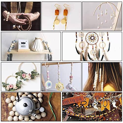 PandaHall 150 pcs Wooden Cubes, 6 Sizes Unfinished Geometric Wood Beads Natural Cube Wooden Beads DIY Wooden Spacer Beads for Bracelet Neckalce PH PandaHall