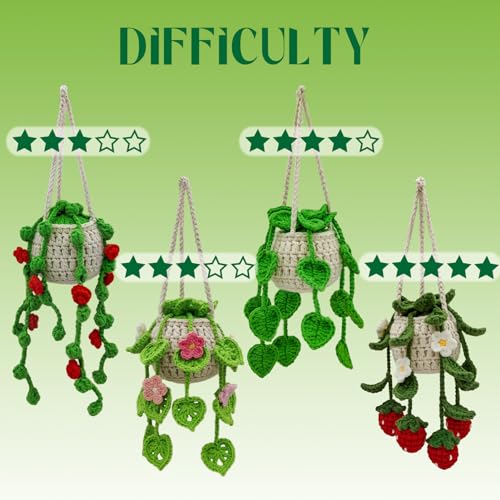 SGIBYN Crochet Kit for Beginners with Step-by-Step Video Tutorials,Beginners Starter Crochet Succulent Plant Kit for Adults Kids,Learn to Crochet Set SGIBYN
