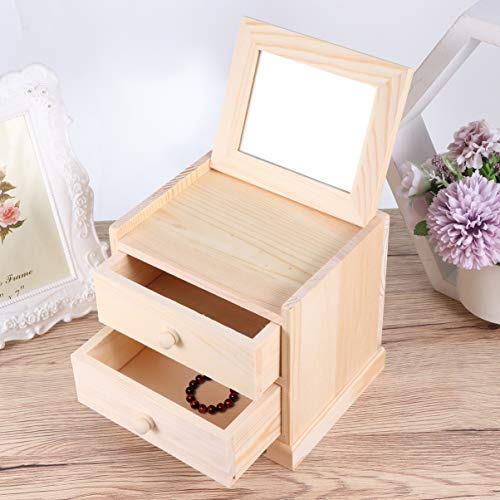 EXCEART 3- Tier Wooden Jewelry Storage Box is a practical and beautiful decoration for your home. EXCEART