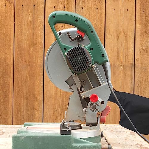 2 Pcs Table Saw Miter Saw Dust Bag Black Dust Collection Bag for Miter Saw 255 Model with Zipper and Wired Adjustable Stand Dust Bag for Belt Sander Mozeat Lens