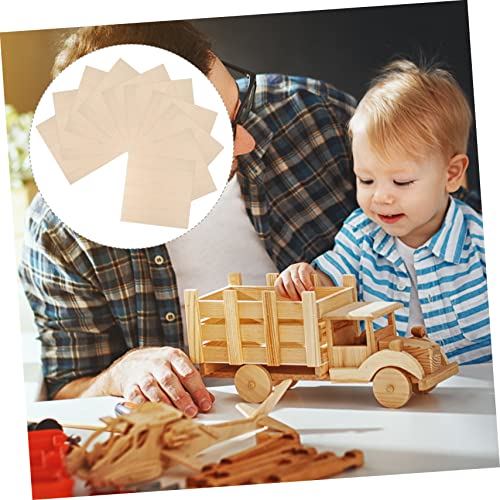 Anneome 10pcs Hand Painted Wood Panel Bamboo Fitted Sheet Wooden Signs Natural Wood Slices DIY Wooden Plank Blank Unfinished Basswood Sheets Basswood Anneome