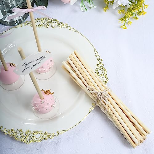 Dowel Rods, 30PCS Bamboo Sticks, Wooden Dowel Rods - Wolwefa 1/3 x 15.7 Inch Unfinished Bamboo Sticks for Crafts and DIY Wolwefa