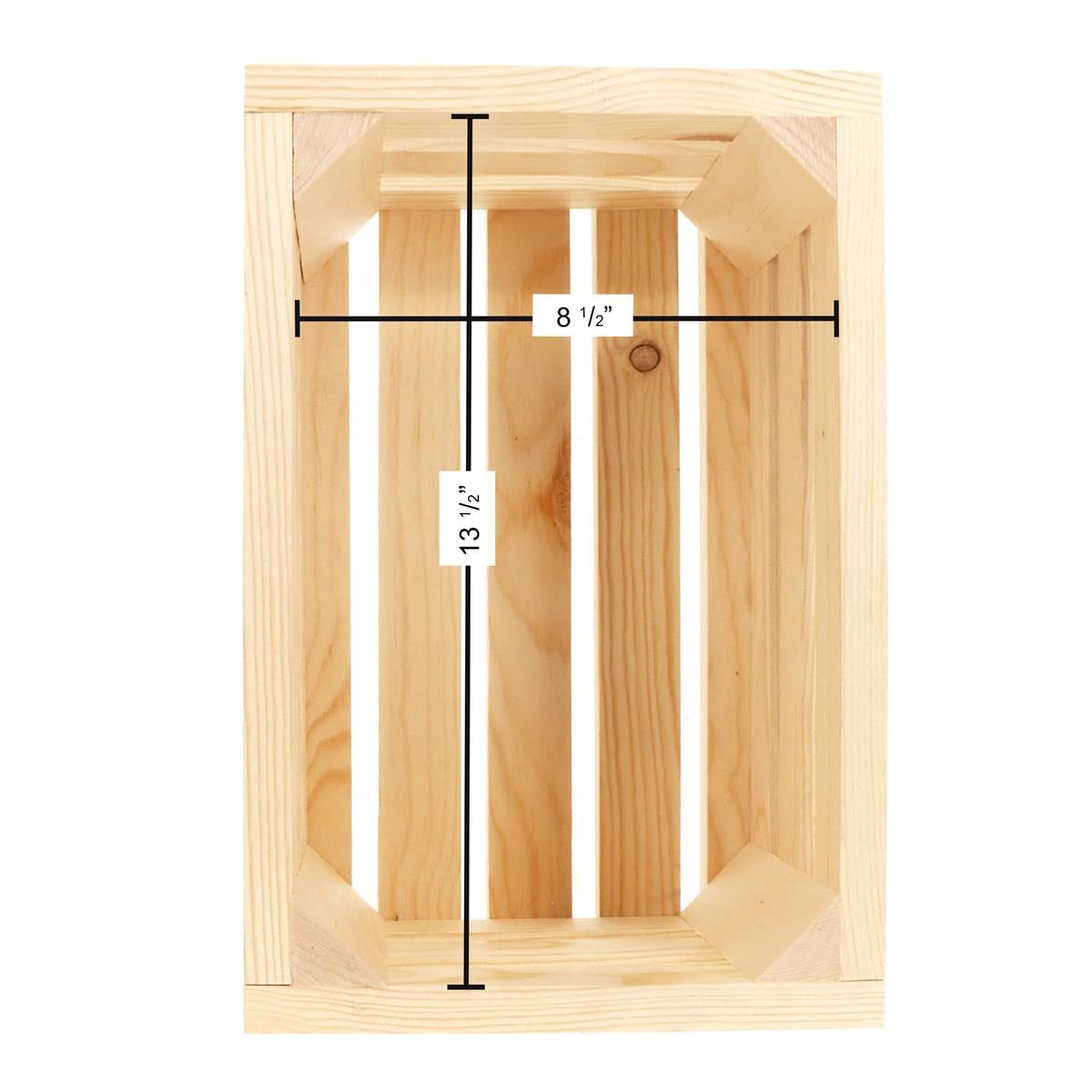 LEISURE ARTS Good Wood Wooden Crate, wood crate unfinished, wood crates for display, wood crates for storage, wooden crates unfinished, 15" x 10" x LEISURE ARTS