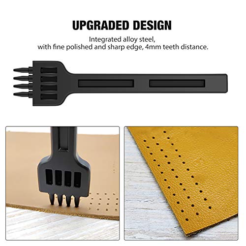 BESPORTBLE 3pcs Leather Craft Tool Curved Stitching Chisels DIY Prong DIY Tools Round Hole Chisel Hole Punch Kit Leather Tooling Leather Punch Tool BESPORTBLE