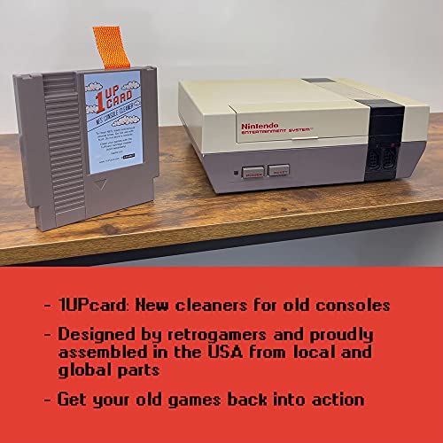 1UPcard Video Game Console Cleaner Compatible with NES (Nintendo Entertainment System) 1UPcard