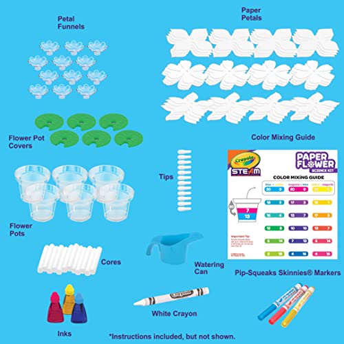 Crayola Paper Flower Science Kit, Color Changing Flowers, Gift for Kids Ages 7, 8, 9, 10 Crayola