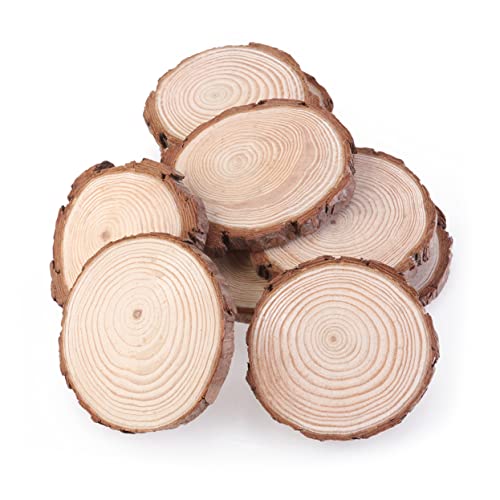 EXCEART 5pcs Wood Cutout Ornament Wood Ornament Wood Slices for Wedding Unfinished Wood Kit Circles Crafts Wedding Centerpiece Wood Shapes Pole Wrap EXCEART