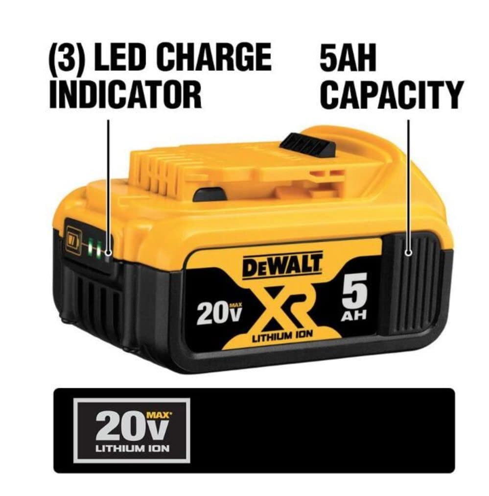 DEWALT 20V MAX XR Battery, Lithium Ion, 5.0Ah (DCB205) DEWALT