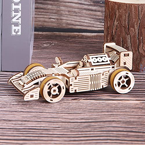 3D Wooden Puzzle T902 car - Wooden Puzzles for Adults - DIY Mechanical Model Building Kits, Wooden Craft Decoration Ornaments, Teen Educational STEM, ROEOLNIL