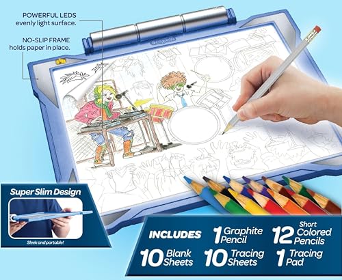 Crayola Light Up Tracing Pad - Blue, Tracing Light Box for Kids, Drawing Pad, Holiday Toys, Gifts for Boys and Girls, Ages 6+ Crayola