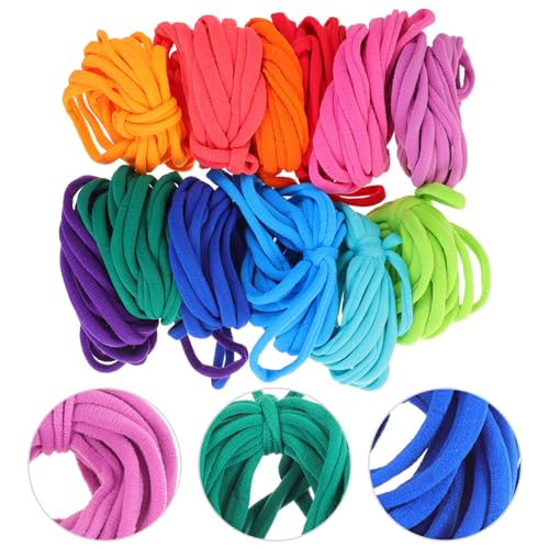 VICASKY 192pcs Loom Weaving Craft Loop Refill Elastic Potholder Loop Multiple Colors Stretchy Braided Rope for Christmas DIY Crafts Supplies Weaving VICASKY