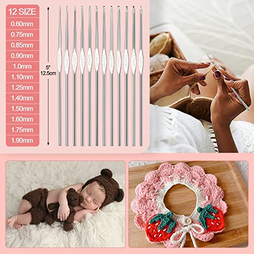 Aeelike Crochet Kit for Beginners Adults, Crochet Kits Include Yarn, 59pcs Crochet Starter Kit for Beginners Kids,Ergonomic Crochet Hooks 2.0-6.0 mm, Aeelike