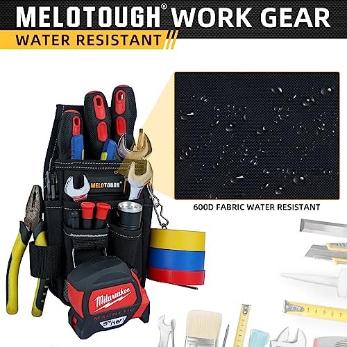 MELOTOUGH Pocket Tool Pouch Tool Belt Pouches with Belt Clip Utility Mini Tool Organizer Pouch for Electrician,Carpenter,Construction,Technician MELOTOUGH