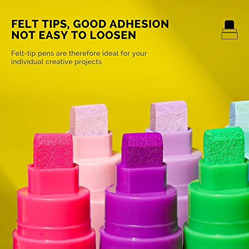 Arrtx Acrylic Jumbo Markers 10mm Broad Tips Acrylic Paint Pens for Stone, Glass, Easter Egg, Wood and Fabric Painting-No Toxic,No Odor Arrtx