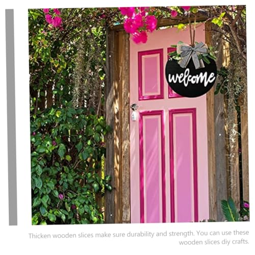 BESPORTBLE 5pcs Wooden Blank Hanging Tag Christmas Wood Sign Wood Sign Blank Unfinished Wood Cutout Blank Wooden BESPORTBLE