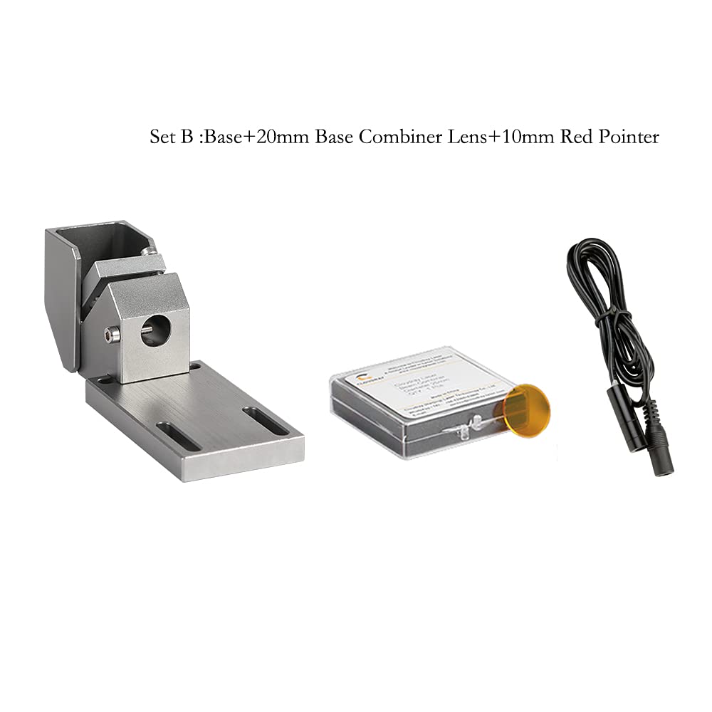 Cloudray Laser Beam Combiner Lens Dia.20mm for CO2 Laser Engraving Cutting Machine to Adjust Light Path and Make Laser Visible (Set B) Cloudray