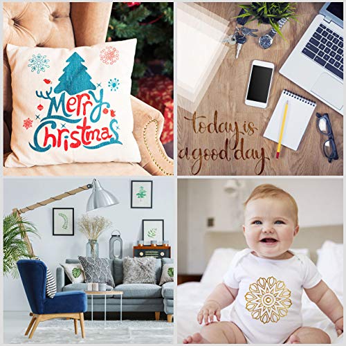 16 Pack 6 Mil Clear Mylar Stencil Sheets, 12" x 12" Blank Reusable Plastic Template Sheets for Cricut, Laser Cutting, Gyro-Cut Tool Template Material Sakola