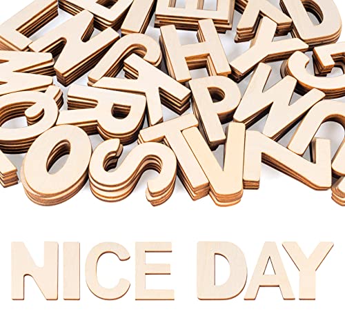 CMIOUEO 2" Wooden Letters - 170 Pcs Wood Alphabet Letters for Crafts Wood Letters Sign Decoration Unfinished Wood Letters for Painting/Wall ilauke