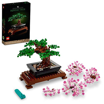 LEGO Icons Bonsai Tree Building Set 10281 - Featuring Cherry Blossom Flowers, DIY Plant Model for Adults, Creative Gift for Home Décor and Office