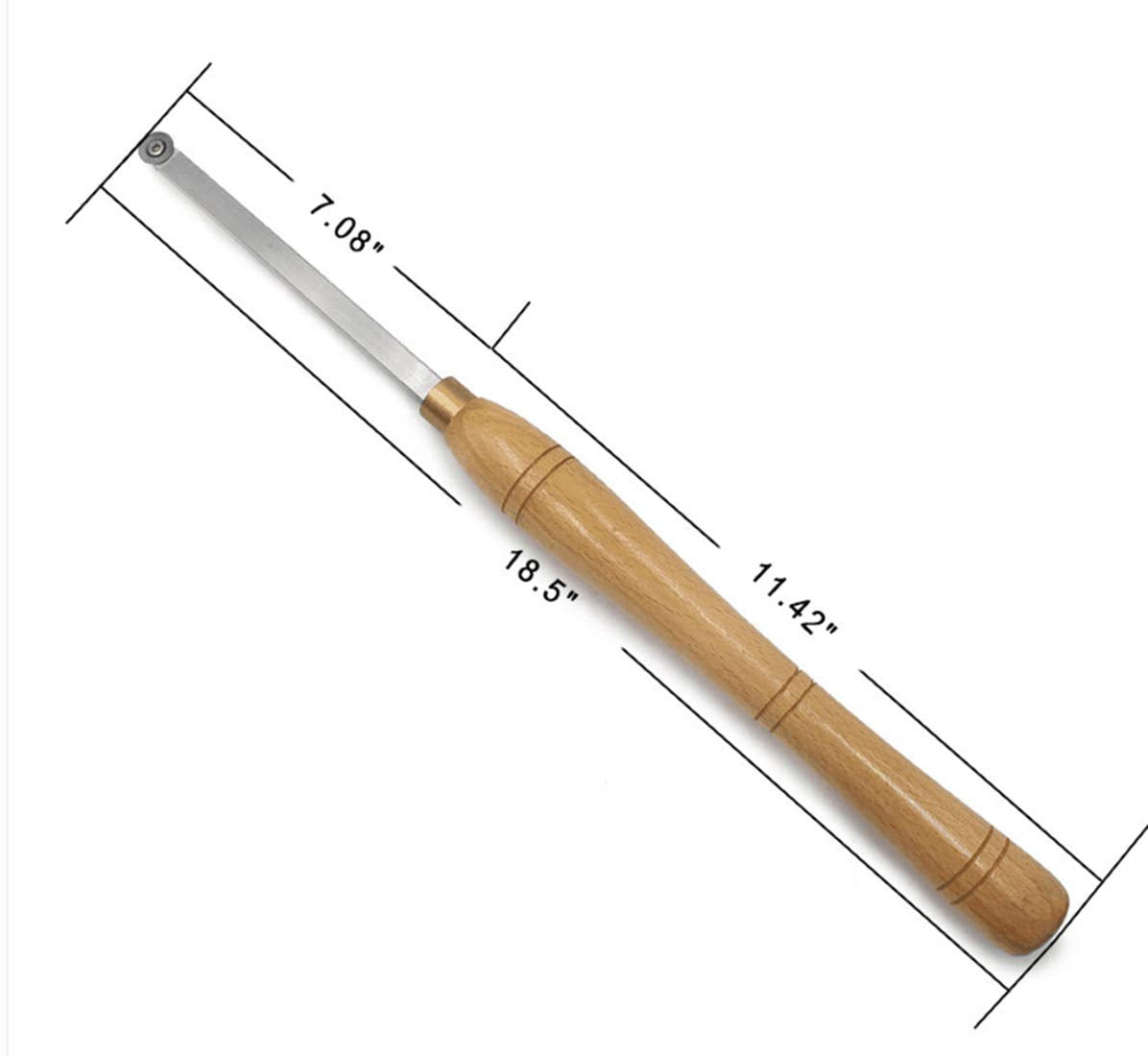 YUFUTOL Carbide Tipped Wood Turning tools Lathe set (Finisher/Rougher/Detailer/Hollower Swan Neck Hollower with Solid Wood Handle)and YUFUTOL