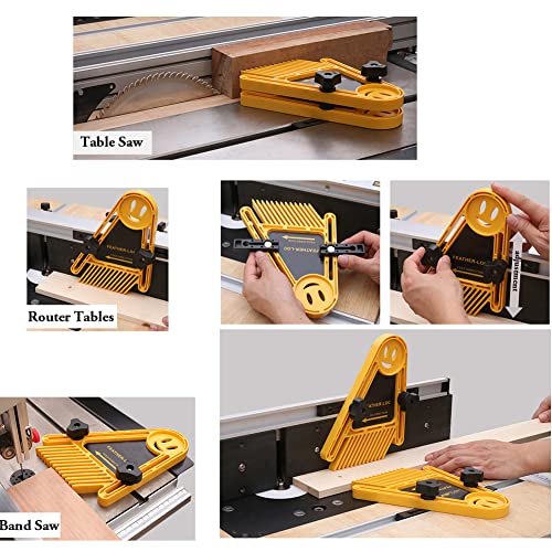 SWMIUSK True-Flex Featherboard Saftly Table Saw Push Block,Pack of 2 Table Fence for Woodworking T-slots Miter Slots on Tablesaws,Router Tables and SWMIUSK