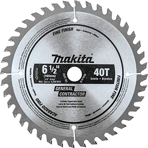 Makita D-67038 6-1/2" 40T Carbide-Tipped Circular Saw Blade, Fine Finish Makita