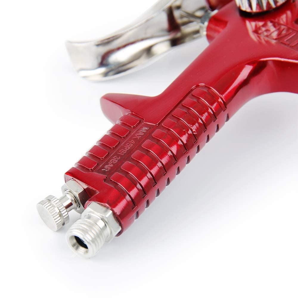 BANG4BUCK High Performance HVLP Gravity Feed Spray Gun with 1.4mm 1.7mm 2.5mm Fluid Tips, 1000cc Aluminum Cup for Auto Paint, Primer, Clear/Top Coat B4B BANG 4 BUCK