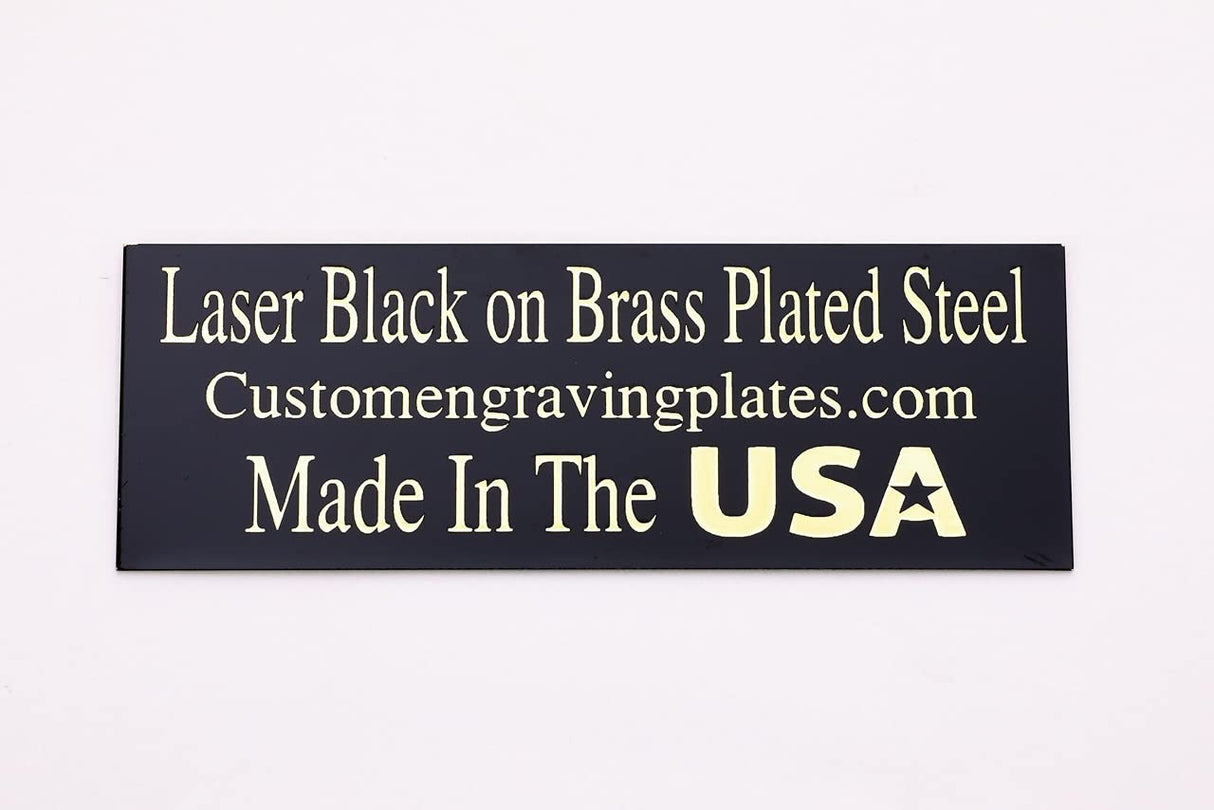 Laser Engraving Blanks CO2 Engravable Black Over Brass Plated Steel 15 Pieces Assorted Custom Engraving Plates