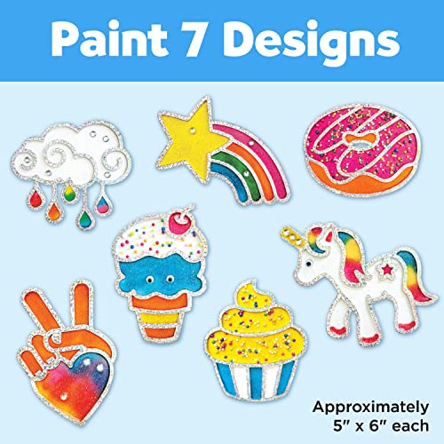Creativity for Kids Easy Sparkle Window Art Kit - Paint and Decorate 7 DIY Suncatchers, Arts and Crafts for Kids Ages 6-8+, Activities for Kids, Creativity for Kids
