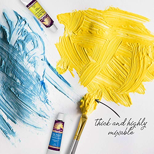 MyArtscape Artist Paint Oil Paint Set - 12ml x 48 Tubes Art Paints - Lightfast - Heavy Body Oil Painting Supplies for Adult Paint Set and oil MyArtscape