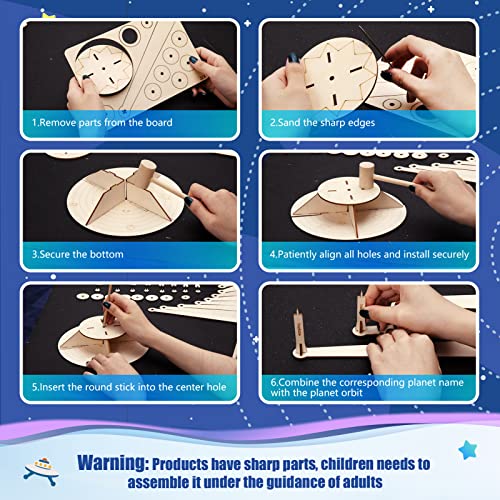 Pllieay Solar System Model Foam Ball Kit Includes 12 Color Pigments, Palette, 18PCS Mixed Sized Polystyrene Spheres Balls, Toothpick Flag, Painting Pllieay