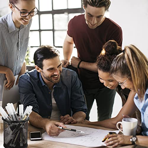 Sikao 24 Pack Black Rolling Ball Pens, Liquid Ink Rollerball Pens 0.5mm Fine Point Needle Tip for Super Smooth Writing Quick-Drying Ink No Smear Sikao