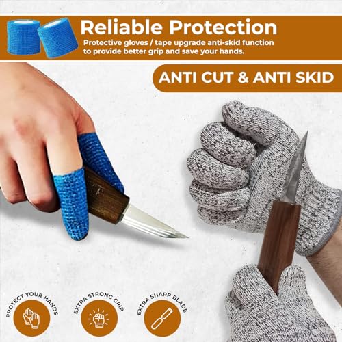 Wood Carving Kit 27PCS Wood carving Tools Sculpting Tools Carving knife kit Wood Chisel Knife whittling knife kit wood working tools vodnys