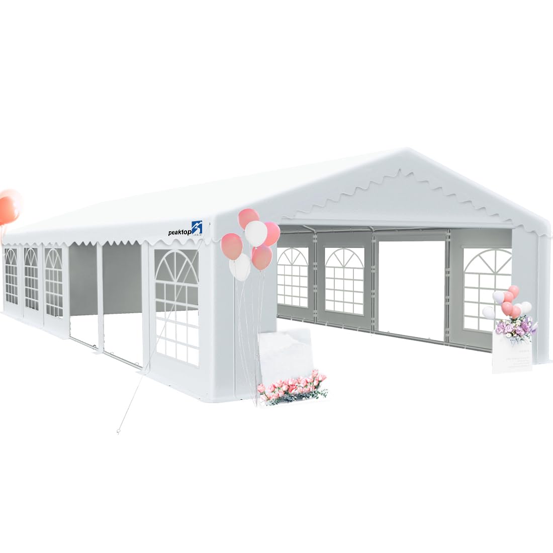 PEAKTOP OUTDOOR 20'X40' Party Tent Heavy Duty Wedding Tent Outdoor Gazebo Event Shelter Canopy with Carry Bags PEAKTOP OUTDOOR