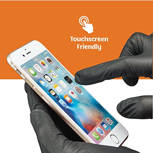 Care Plus Medical Exam Nitrile Gloves Medium Black, Latex Free Powder Free, Non Sterile Exam, Food Safe, Mechanic, 100 Count Care Plus