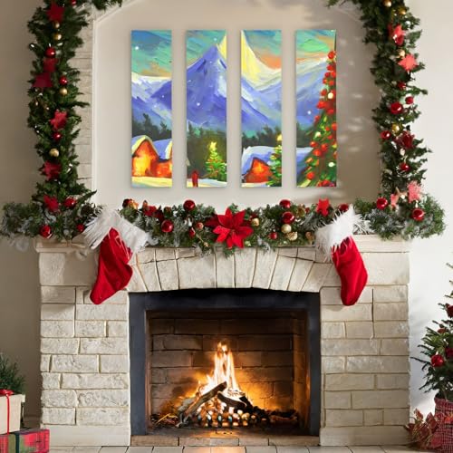 4 Pack Unfinished Wood Panels for Painting, DIY, Arts and Crafts, Deep Cradle Boards, 6x23 Inch Wood Canvas, Blank Wooden Sign for Wall, Home, Bright Creations