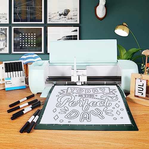 REALIKE Dual Tip Pens for Cricut Maker 3/Maker/Explore 3/Air 2/Air, Black Pens Set of 7 Pack Dual Tip Marker Fine Point Pen Writing Drawing REALIKE