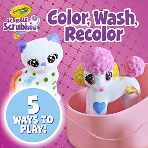 Crayola Scribble Scrubbie Pets Super Salon, Color, Paint & Wash Toy, Gift for Kids, Ages 3, 4, 5, 6 Crayola