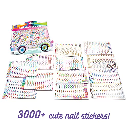 Craft-tastic — Nail Sticker Express — Nail Art Kit — Regular, Gold Foil, & Glitter Stickers — Ages 8+ Craft-tastic