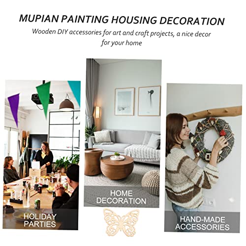 MAGICLULU 50 Sets Chrysanthemum on Blank Wood Chip Craft for Kids Unfinished Wooden Embellishments Unfinished Wooden Cutouts Unfinished Wood Crafts MAGICLULU