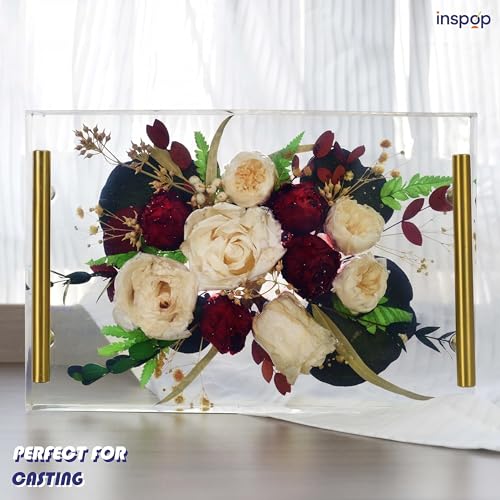 32 fl.oz Craft Epoxy Resin and Hardener Kit, Crystal Clear, Food Safe & Low Odor, Bubble Free, High Hardness for Casting (Deep Pour) and Art, Wood, INSPOP