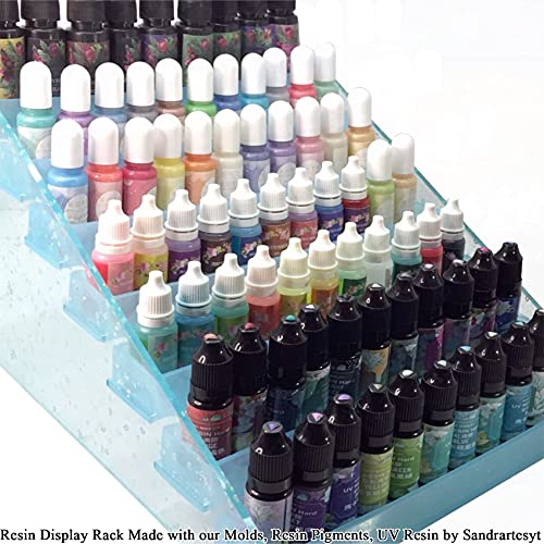 Display Organizer Rack Epoxy Resin Silicone Molds Set for Lipstick Makeup Nail Polish Pigment Jewelry FUNSHOWCASE
