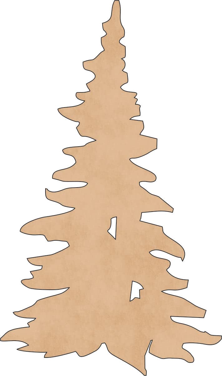 Pine Tree - Laser Cut MDF Shape TRE26 The Wood Shape Store