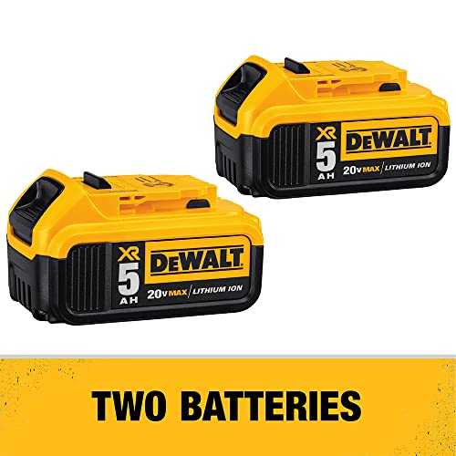 DEWALT 20V MAX* XR Cordless Drill Combo Kit, Brushless, 5.0-Ah, 2-Tool (DCK294P2) DEWALT