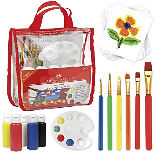 Faber-Castell Young Artist Learn to Paint Set - Washable Paint Set for Kids Faber-Castell