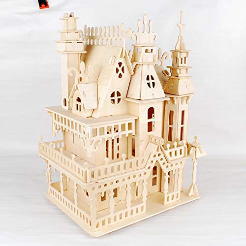 NWFashion Wooden Dream Dollhouse DIY Kits 3D Puzzle for Christmas Party Halloween House (Dream House) NWFashion