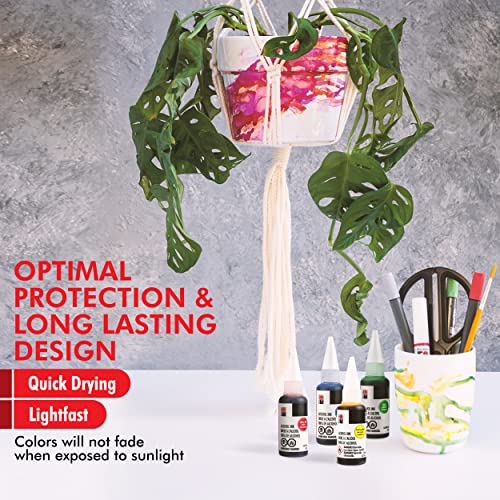 Marabu Alcohol Ink for Epoxy Resin - 6 Primary Colors Alcohol Ink Set - Vibrant and Versatile Alcohol Inks for Resin Art, Tumblers, Alcohol Paint Marabu