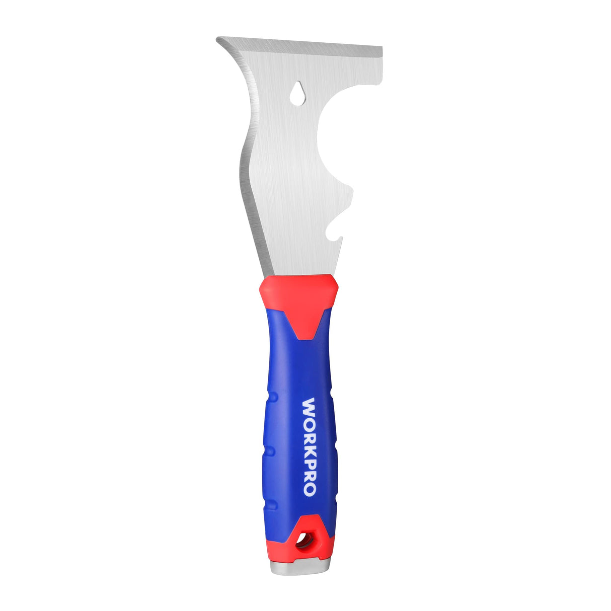 WORKPRO Paint Scraper, 8 in 1 Paint Remover, Metal Putty Knife with Hammer End and Can Opener, Stainless Steel Scraper Tool for Removing Caulk, WORKPRO