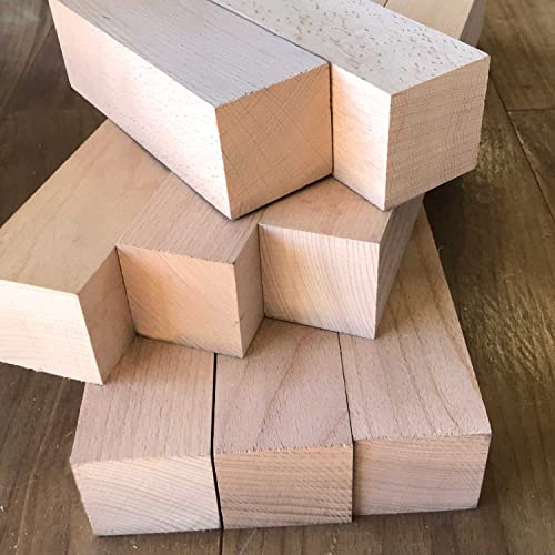 Beech Wood Turning Blanks 6pcs - 2" x 2" x 12” Cherokee Wood Products